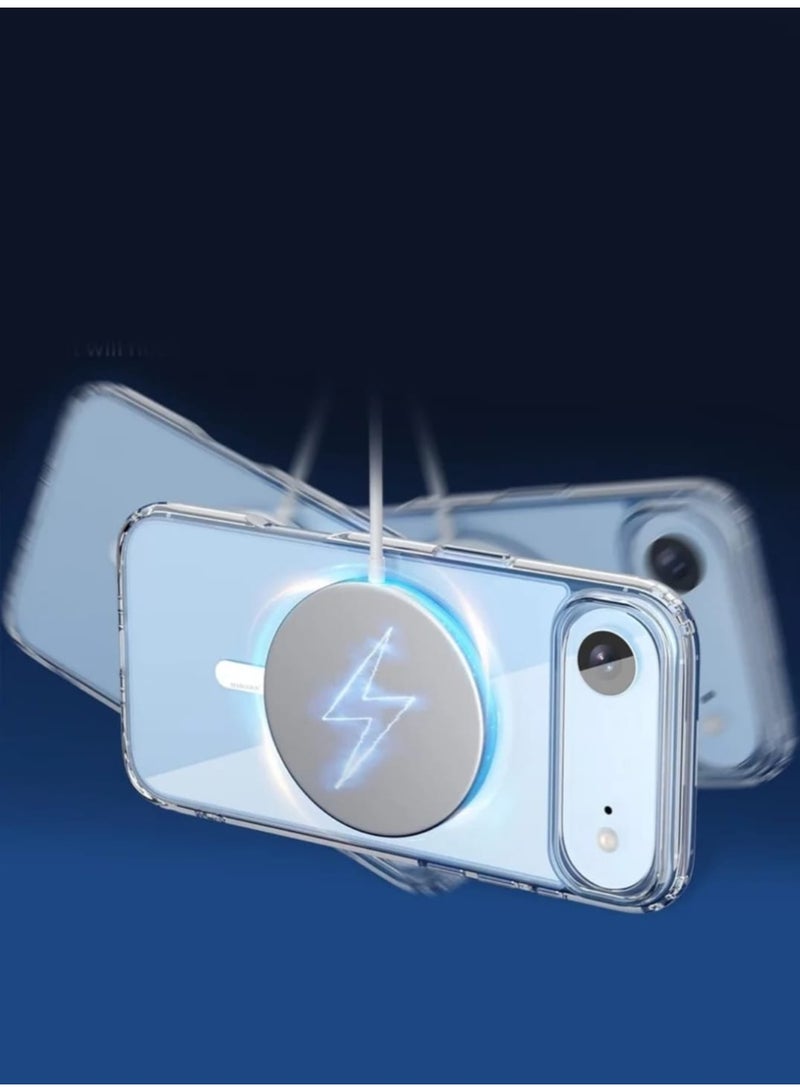 جراب حماية شفاف لهاتف آيفون 17 إير، يدعم الشحن اللاسلكي بتقنية ماج سيف، مقاوم للخدوش والصدمات، مناسب لهاتف آيفون 17 إير مقاس 6.6 بوصة. - Image 3